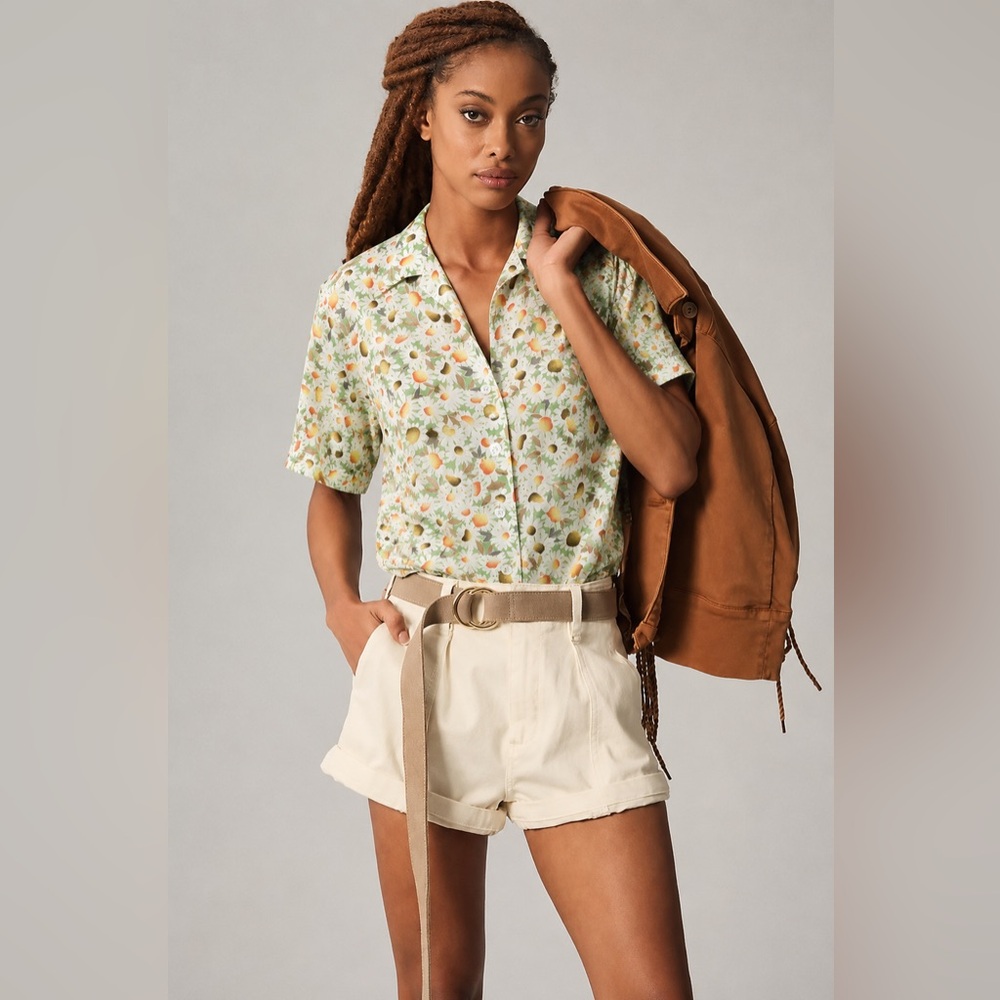 VINTAGE - Floral Button-Up Shirt | Soft Retro Meadow Print